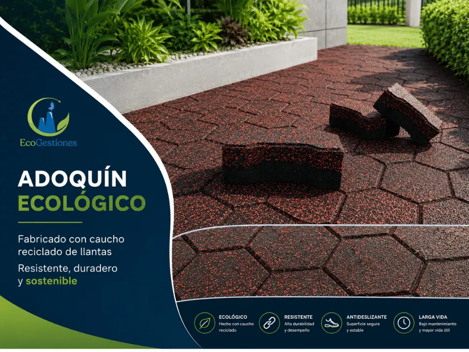 Adoquines ecológicos de caucho reciclado EcoGestiones